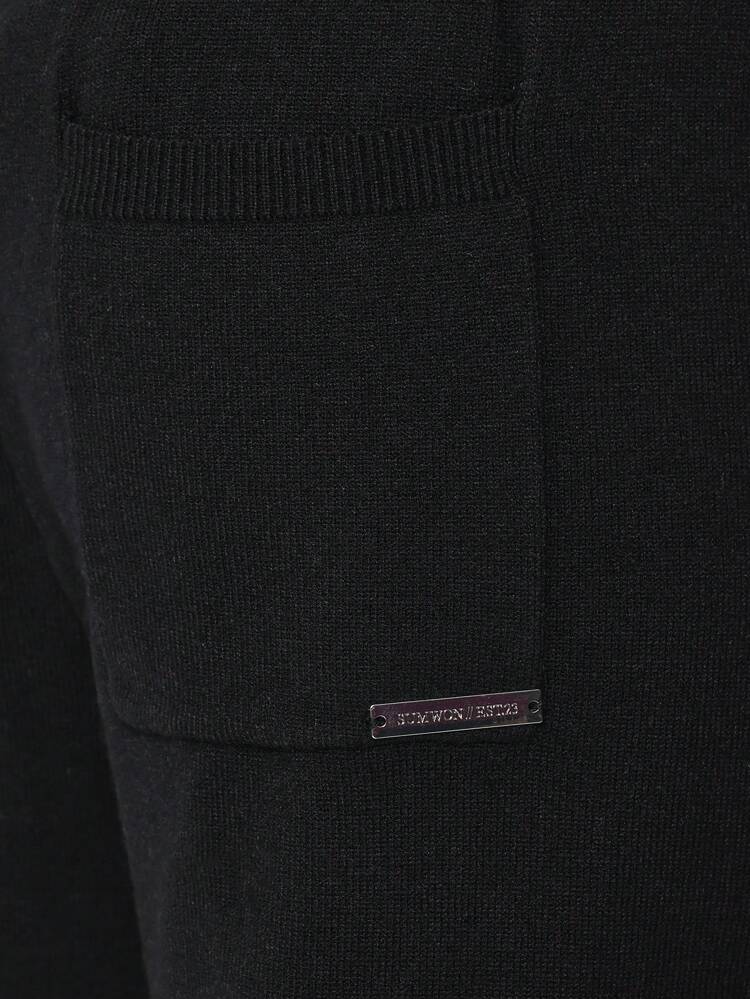 Knit Button Front Overshirt And Shorts Sweater Co-Ords