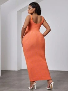 Diva Kurves Đầm bó sát cơ thể thiết kế thanh lịch cỡ lớn màu sắc khối kim loại trang trí nút kim loại, cho ngày lễ, tiệc tùng, lễ hội - Nhiều màu - Xem 3