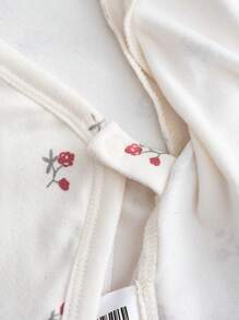 Cozy Pixies 2件套新生女宝宝碎花波点图案针织柔软圆领长袖连体衣套装 - 彩色 - 查看 7