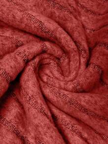 Maglione ampio casual con scollo a V e costine larghe, per donna taglia comoda, adatto per autunno/inverno e Capodanno