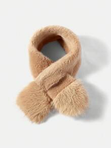 MOTF PREMIUM ÁO GIẤY ẤM CỔ BẰNG LÔNG CHUỘT GIẢ DÀNH CHO NỮ, THÍCH HỢP CHO VIỆC ĐI LẠI HÀNG NGÀY - Màu Khaki - Xem 1