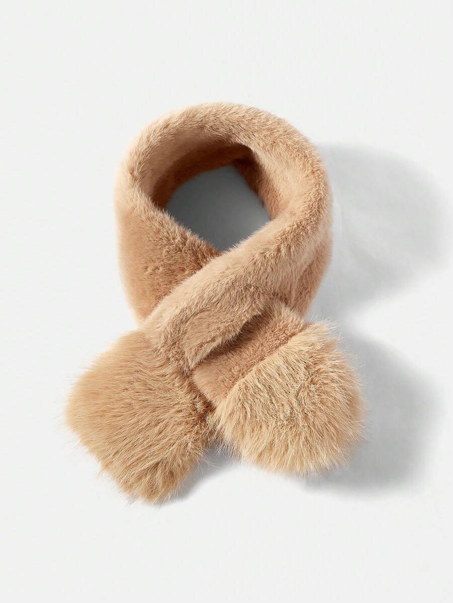 MOTF PREMIUM ÁO GIẤY ẤM CỔ BẰNG LÔNG CHUỘT GIẢ DÀNH CHO NỮ, THÍCH HỢP CHO VIỆC ĐI LẠI HÀNG NGÀY - Màu Khaki - Xem 1