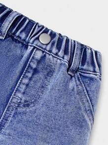 Quần Cargo ống rộng đa năng, thoải mái, dễ phối đồ cho bé trai, quần jeans giặt đơn giản, thoải mái, phong cách đường phố, thích hợp cho các buổi đi chơi hàng ngày, hàng mới về năm 2024 - Rửa nhẹ - Xem 5