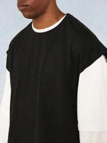 SUMWON Áo Crop Top Boxy Fit Có In Hình Đồ Họa Số - màu đen - Xem 3