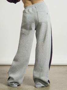 AiiRZ Ashford Alumni Athletics Sweatpants Wide Leg Soft Brushed Fleece Retro Sports Training College University Loungewear Fall Winter Leisure Athleisure Pants - Grey - View 2