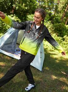 In My Nature 女士户外渐变色防水软壳夹克 - 黃色 - 查看 7