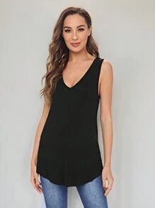 SHEIN LUNE V領背心 - 黑色 - 查看 7