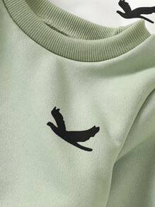 Bộ 3 món/Bộ đồ liền quần và áo nỉ nhiều màu sắc dễ thương thời trang cho bé gái, kết hợp đa năng - Nhiều màu - Xem 5