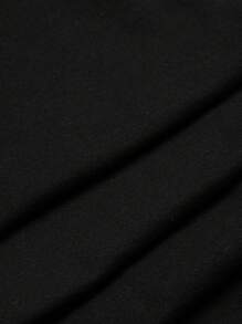 RueChic Conjunto de sudadera con capucha regular con estampado de letras para hombre