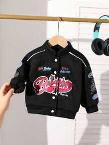 女婴时尚 3D 印花可爱夹克，秋冬款 - 彩色 - 查看 1