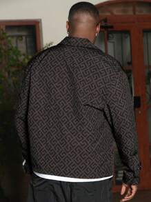 Manfinity VCAY Men's Fashionable Casual Knitted Loose Fit Full-Zip Cardigan Jacket For Young Everyday Wear, For Fall Winter - Multicolor - View 2