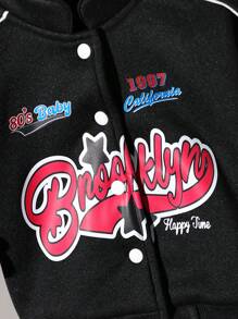 女婴时尚 3D 印花可爱夹克，秋冬款 - 彩色 - 查看 6