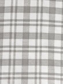 EURMUSE Cotton Men Letter And Plaid Printed Regular Longsleeve Homewear Set - Black - View 4
