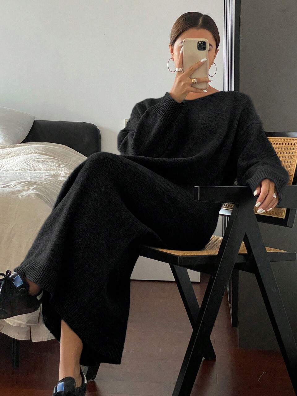 Women Knitted Sweater Dress, Casual And Fashion For Daily Wear,Fall Women Clothes
