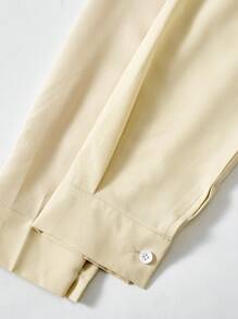 SHEIN 2pcs/Set Teen Girls Casual Urban Patchwork Contrast Color 2 In 1 Shirt And Wide-Leg Pants Suit - Multicolor - View 5