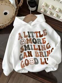 SHEIN 男婴针织柔软卫衣，休闲加厚款，适合秋季穿着 - 白色 - 查看 1