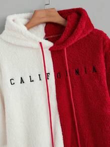 Manfinity VCAY Knitted Casual Patchwork Sweatshirt, Minimalist Fashion For Daily Wear - Red - View 3