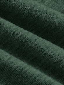 SHEIN EZwear 3 paquetes de camisetas de manga larga con cuello redondo y fruncido de color liso informal - Verde Oscuro - Ver 9