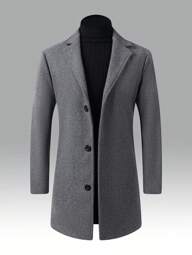 Manfinity Mode Casual enfärgad överrock för män för höst/vinter