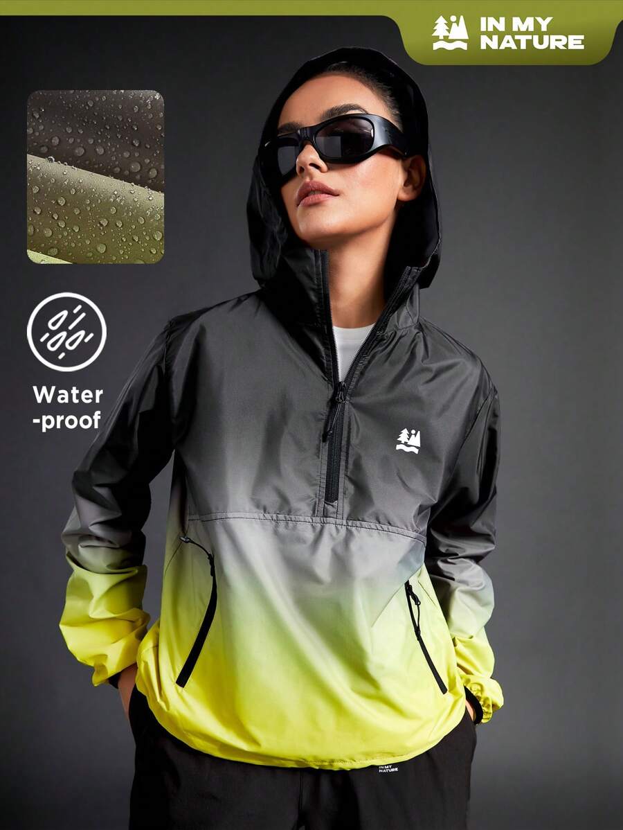 In My Nature 女士户外渐变色防水软壳夹克 - 黃色 - 查看 1