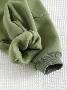 Cozy Pixies Bộ 2 món/Bộ áo nỉ cổ tròn dài tay trễ vai cho bé trai và quần bo chun - Nhiều màu - Xem 11