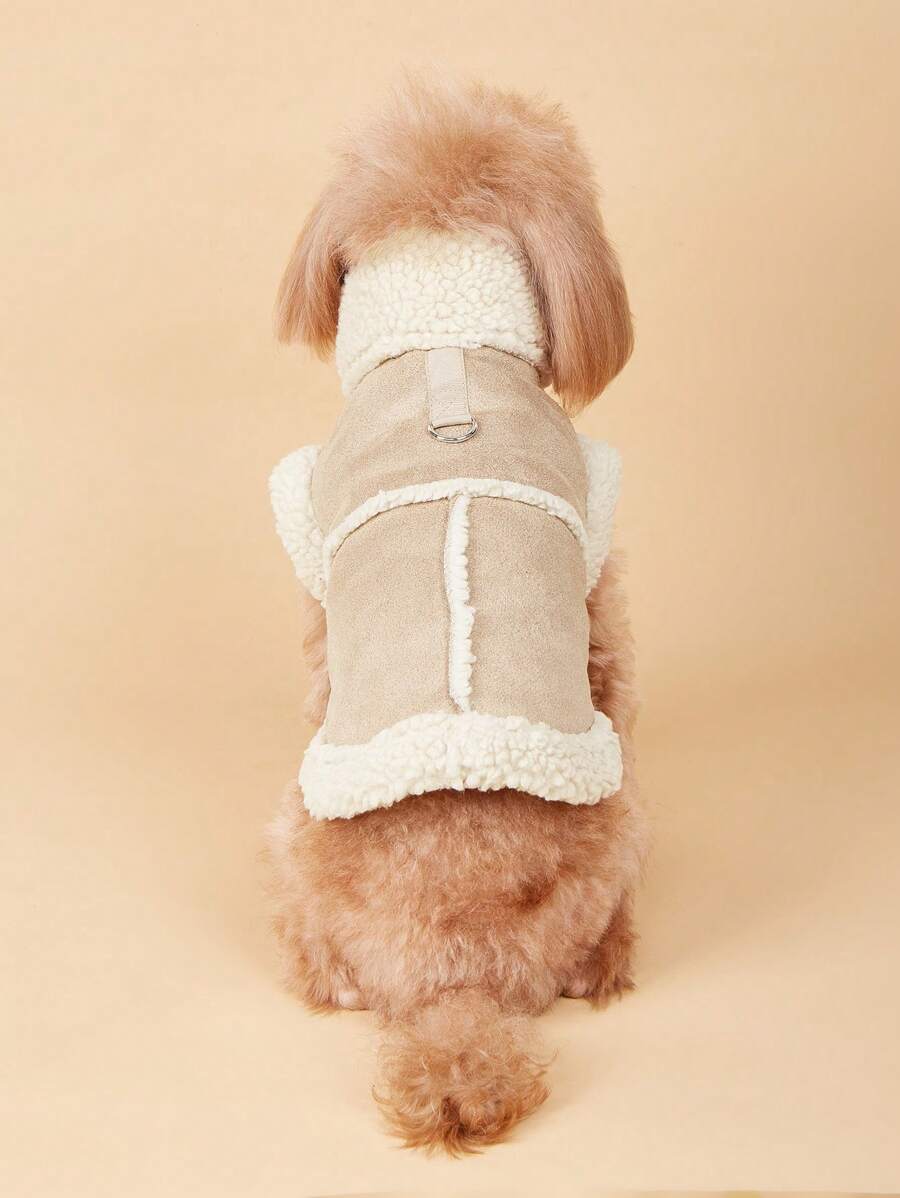 PETSIN Thermal Lined Autumn/Winter Warm Pet Vest Jacket, Shallow Brown, For Cats & Dogs