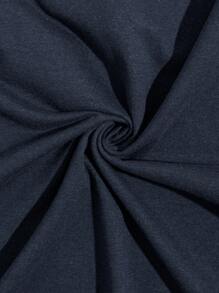 EURMUSE Men Game Letter Printed Regular Longsleeve & Pants Homewear Set - Navy Blue - View 7