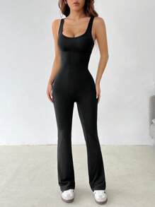 SHEIN PETITE 女士连体裤 - 黑色 - 查看 2