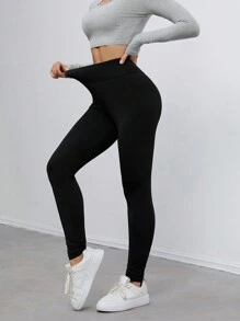 SHEIN Tall 黑色高弹针织打底裤三件套