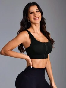 SHEIN Sport Studio Women's Seamless Black Sports Bra