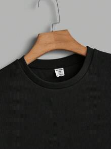 SHEIN Leap Crew 3 件套青少年男孩休闲宽松圆领短袖 T 恤，带图案装饰，适合通勤、上学、休闲、运动，适合春夏季