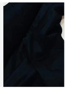 EURMUSE Blusa casual de talla grande de manga larga con botones delanteros de unicolor, para uso diario, para el invierno - Negro - Ver 8