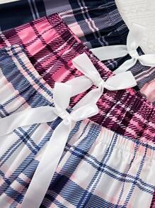 SHEIN Bộ 3 quần dài kẻ sọc hồng nhạt phong cách thường ngày dành cho nữ, quần áo thu đông - Nhiều màu - Xem 4