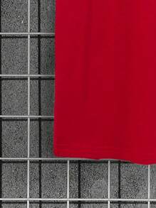 Manfinity 亲子圣诞装 - 男士圆领短袖T恤，趣味印花，休闲宽松版型，舒适时尚，亮丽红色，圣诞树、星星等节日图案，营造浓厚圣诞氛围，祝您圣诞快乐！ - 紅色 - 查看 7