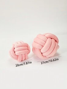 Joivida 1 pieza Bola decorativa de punto hecha a mano, adecuada para sofá, dormitorio, sala de estar, Rama Comfort Home, uso en fiestas, decoración de bed and breakfast, regalo de inauguración de casa, uso de vuelta a la escuela - Rosa - Ver 3