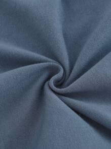 2 件装婴儿男童休闲字母刺绣长袖套装，秋冬 - 藍白色 - 查看 8