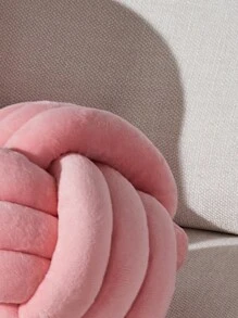 Joivida 1 pieza Bola decorativa de punto hecha a mano, adecuada para sofá, dormitorio, sala de estar, Rama Comfort Home, uso en fiestas, decoración de bed and breakfast, regalo de inauguración de casa, uso de vuelta a la escuela - Rosa - Ver 4