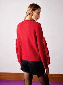 MOTF PREMIUM 毛袖毛衣 - 紅色 - 查看 10