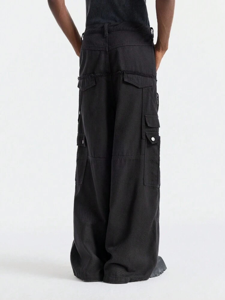 Men's Woven Pants With 3D Pockets, Long Length