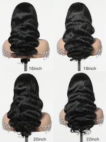 Tóc giả ren phía trước Body Wave 13x4 làm từ tóc thật cho phụ nữ Tóc giả ren phía trước trong suốt có mật độ 180% Tóc thật được nhổ sẵn với tóc con Tóc giả bằng tóc thật nguyên chất Màu đen tự nhiên cho phụ nữ - SNatural - Xem 8