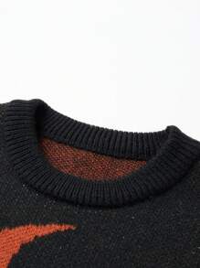 Manfinity Roghcode Chaleco de punto casual sin mangas con detalle estampado para hombre - Multicolor - Ver 3