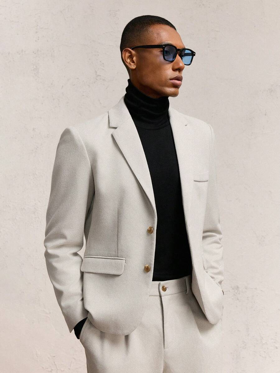 AKNOTIC Formal Set di cardigan oversize a maglia con spalle lasciate cadere, adatto per autunno/inverno, per uomo