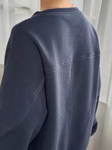 FRIFUL Women's Round Neck Contrast Color Loose Oversized Pullover Sweatshirt, Autumn & Winter