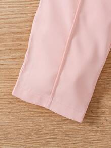 SHEIN Genkimix Kids Young Girl New Spring/Autumn Party Suit Set - Pink - View 3