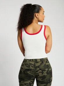 SUMWON WOMEN Street Graphic Contrast Tank Top