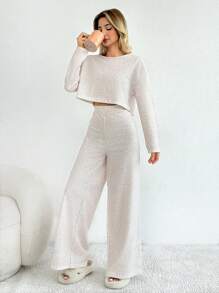 EURMUSE Cotton 2Pcs Heart Printed Lounge Set - Multicolor - View 6