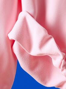 Tobefonseca Tween 女童休闲炸鸡印花厚圆领长袖运动衫，适合秋冬季、节日、新年、感恩节 - 粉色 - 查看 6