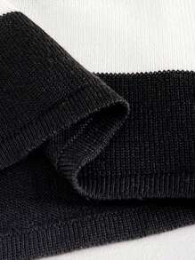 Franclia Plus Size Damska Okrągły Dekolt Paski Patchwork Długi Rękaw Prosta Swobodna Elegancka Dzianinowa Sukienka, Na Zimę