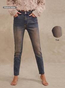 WESTFADE Premium Denim Cotton Tinted Stretch Skinny Jeans - Medium Wash - View 8