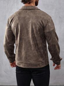 Manfinity CasualCool Men's Single-Breasted Utility Pocket Casual Jacket For Autumn